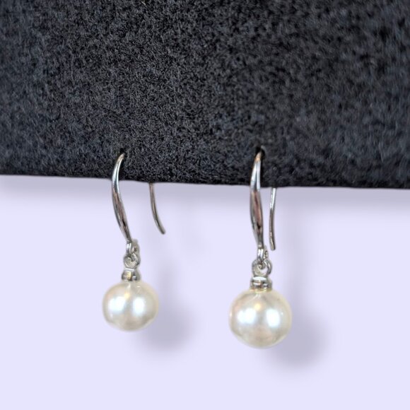 3pc Sterling Silver Faux Pearl Parure - Picture 7 of 9